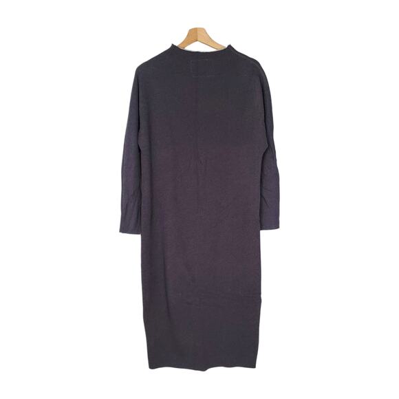Frank & Eileen Isabelle Funnel Neck Midi Dress Triple Fleece Gray Size Small - Picture 2 of 9